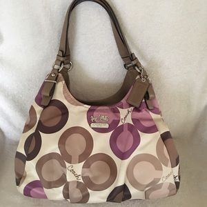 Coach Maggie Madison Op Art Carryall Purse